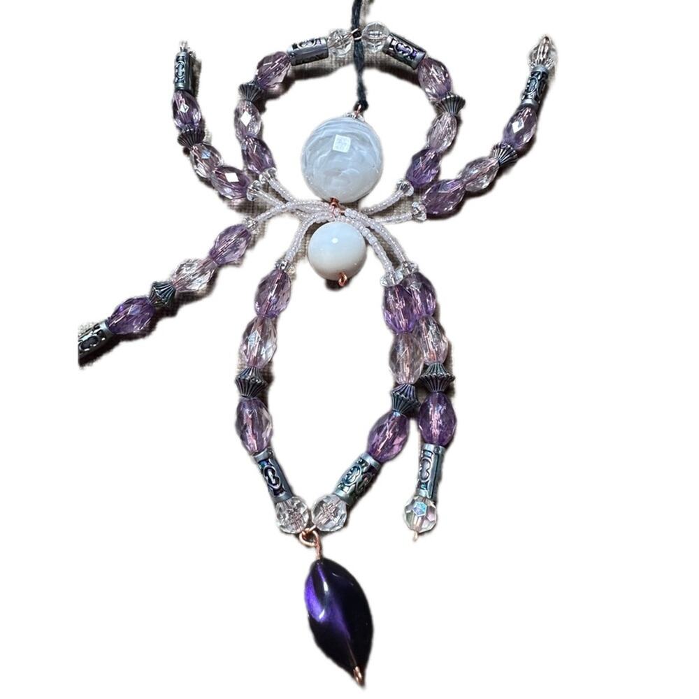 Bead spider purple Handmade
